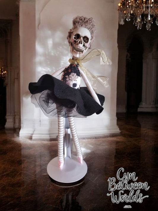 16" Handmade Dancing Skeleton (With Stand)