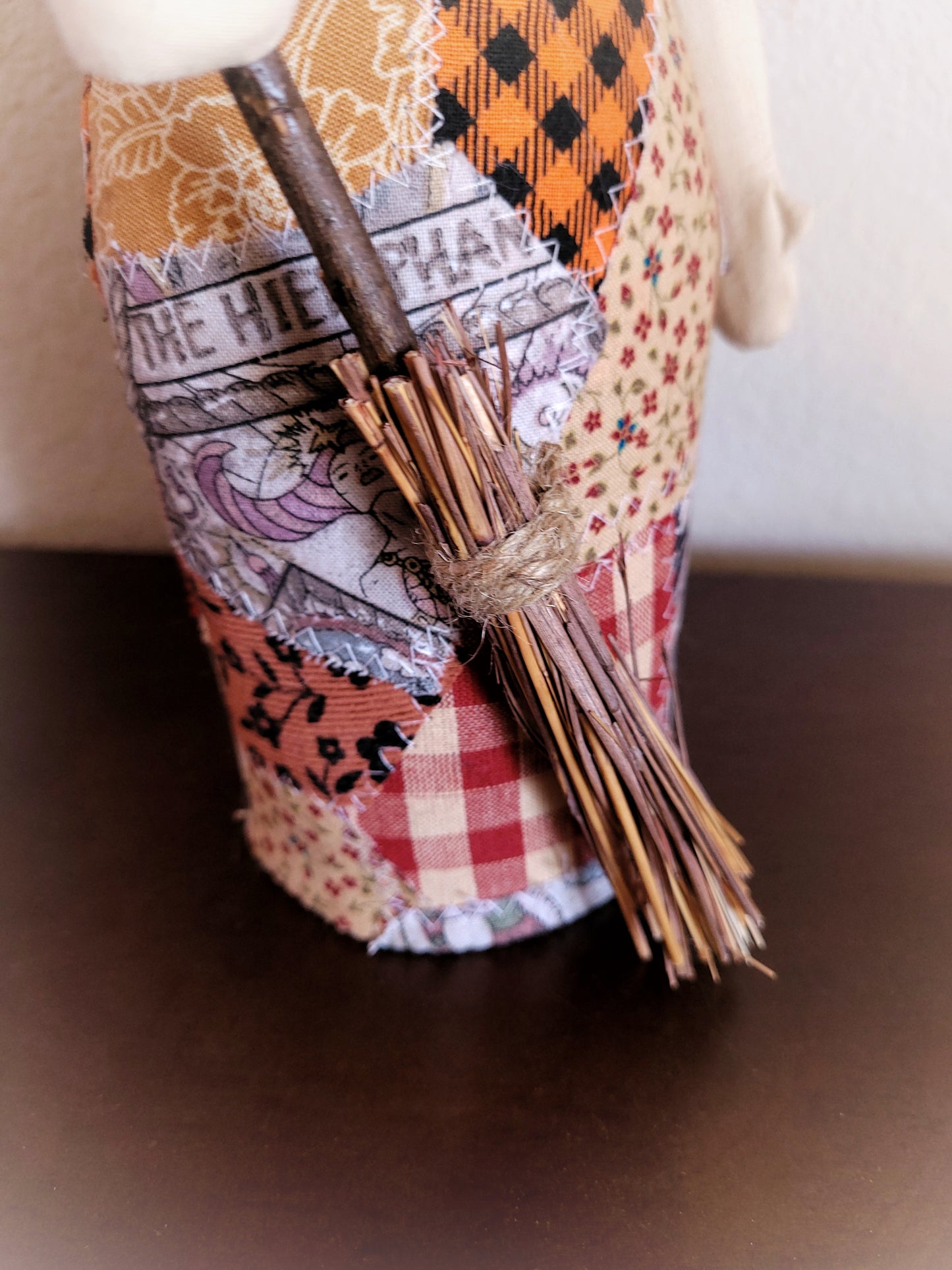 14" Patchwork Witch Doll (19" With Her Hat)