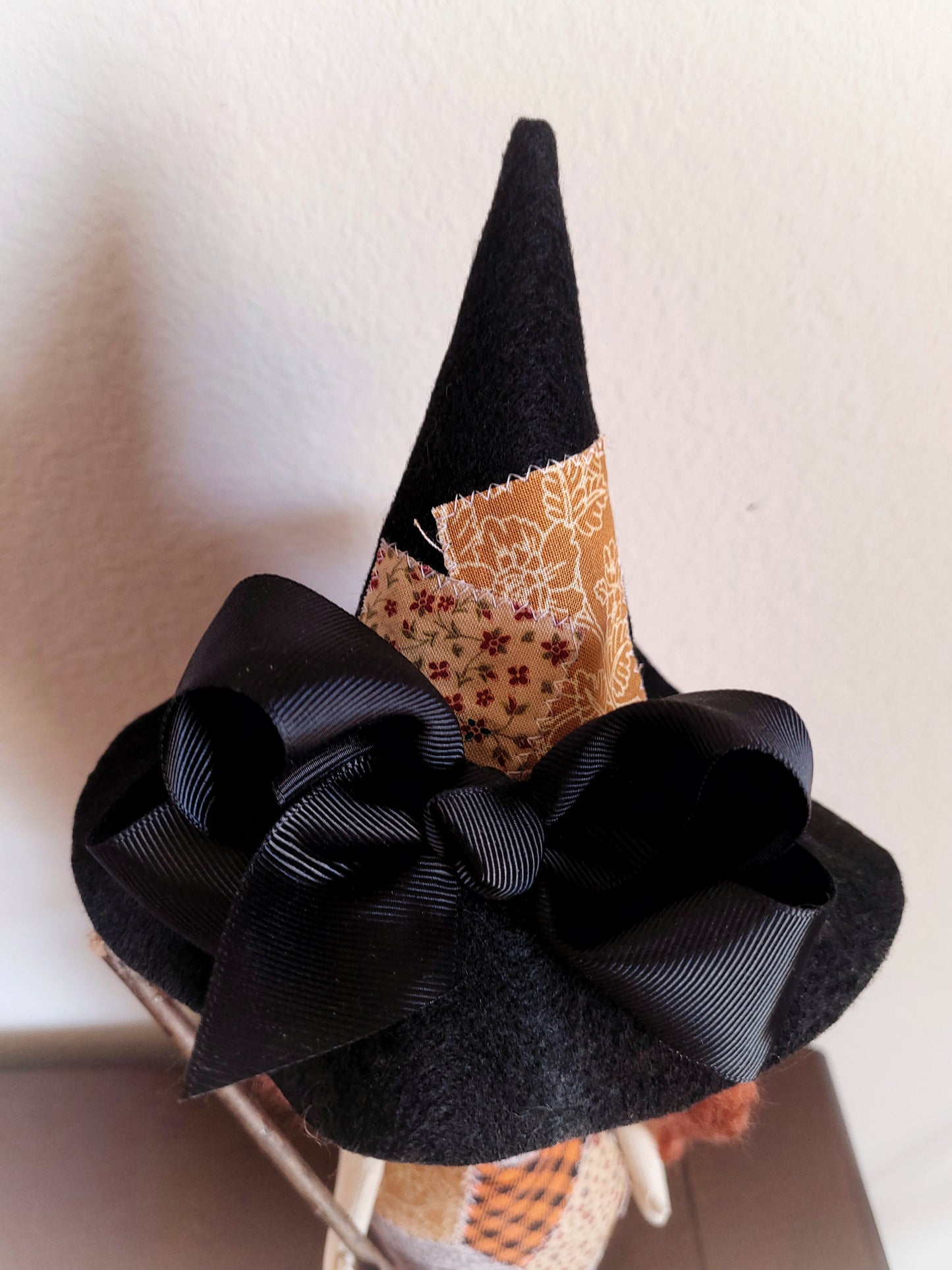 14" Patchwork Witch Doll (19" With Her Hat)