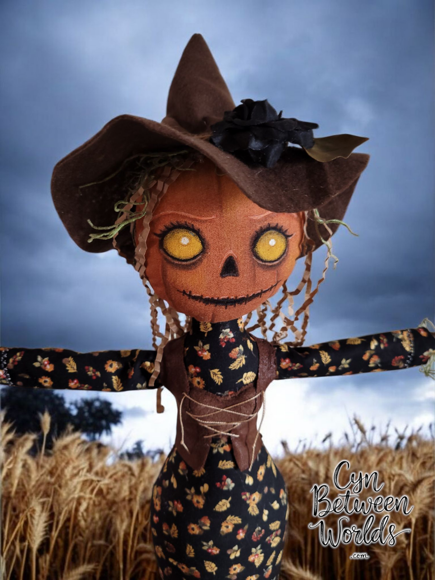 16" Pumpkin-headed Scarecrow