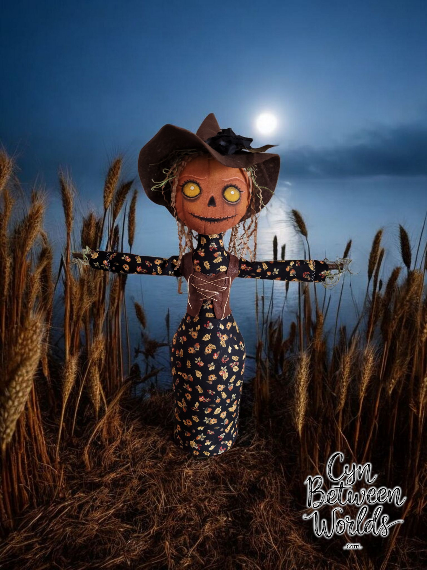 16" Pumpkin-headed Scarecrow