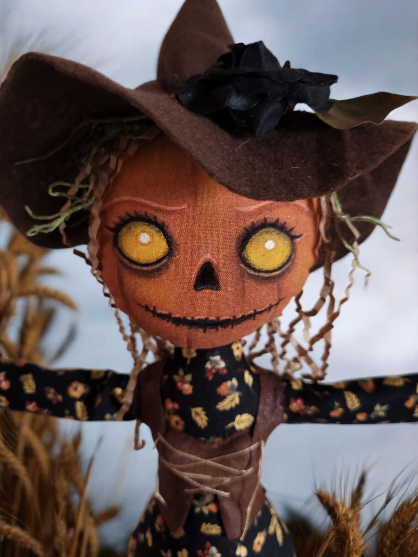 16" Pumpkin-headed Scarecrow