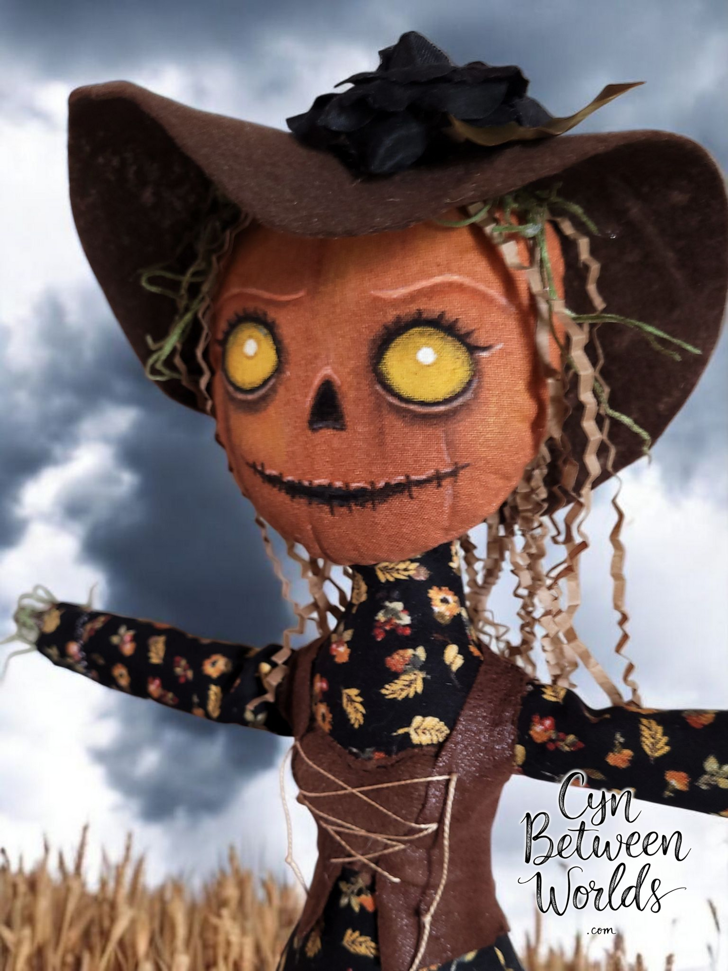 16" Pumpkin-headed Scarecrow