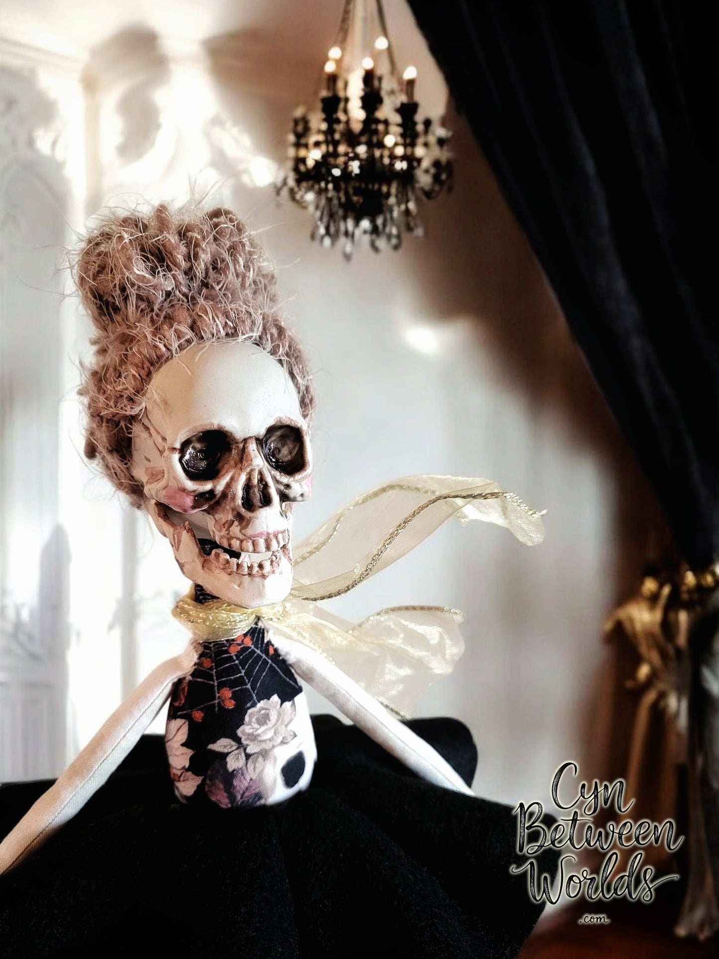 16" Handmade Dancing Skeleton (With Stand)