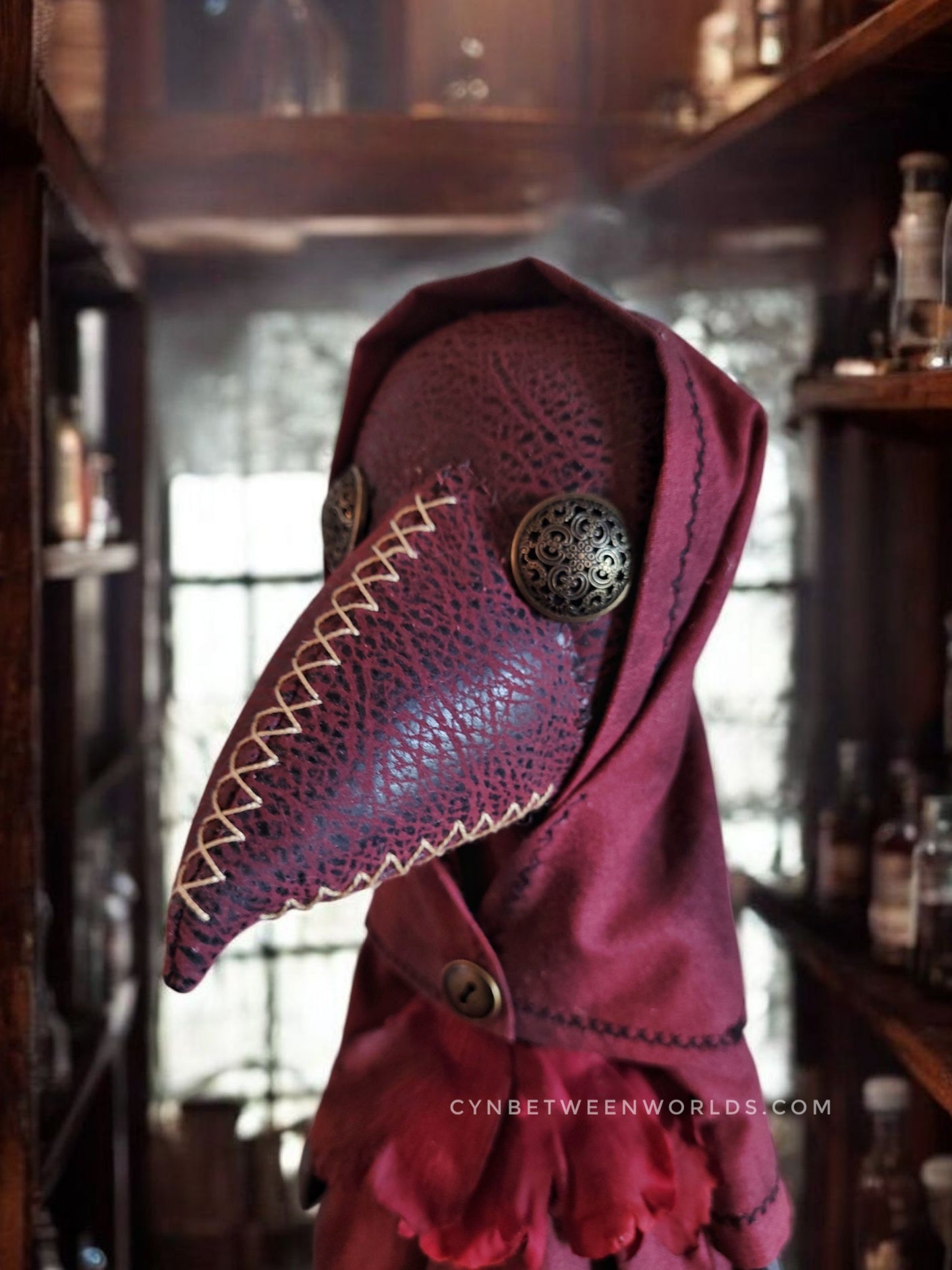 14" Handmade Plague Doctor Doll