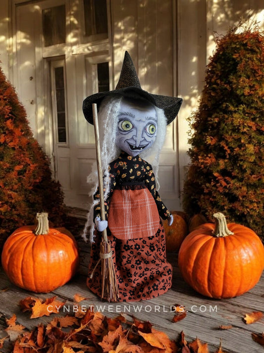 17" Handmade Witch Doll