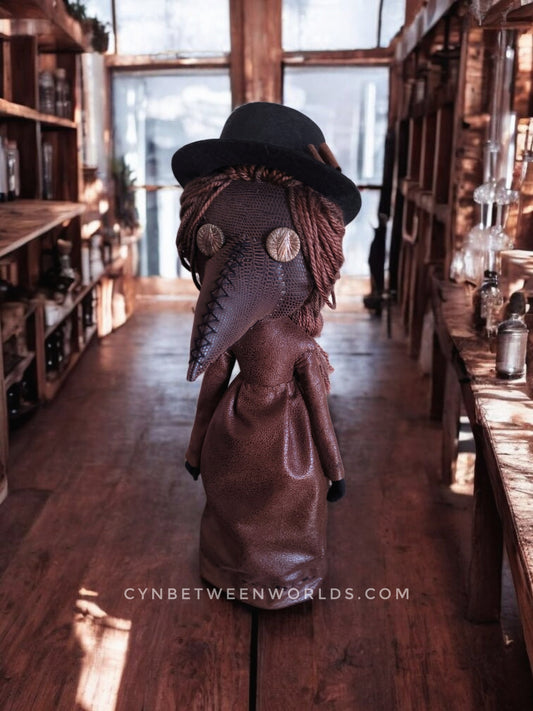 15" Frontier Plague Doctor Doll (Brown)