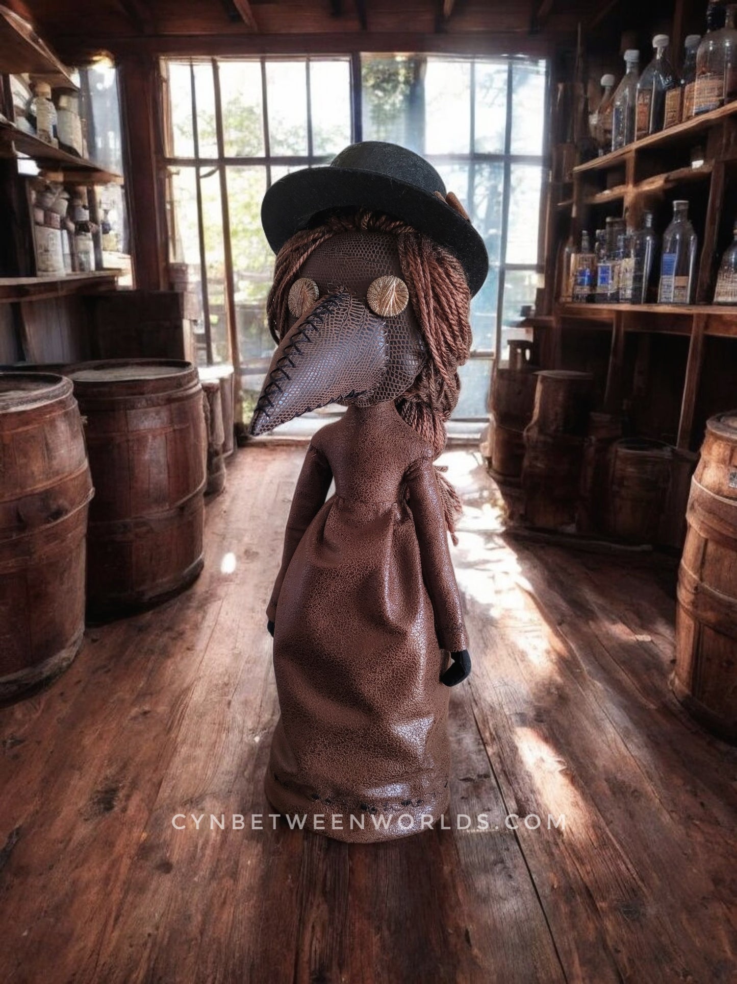 15" Frontier Plague Doctor Doll (Brown)