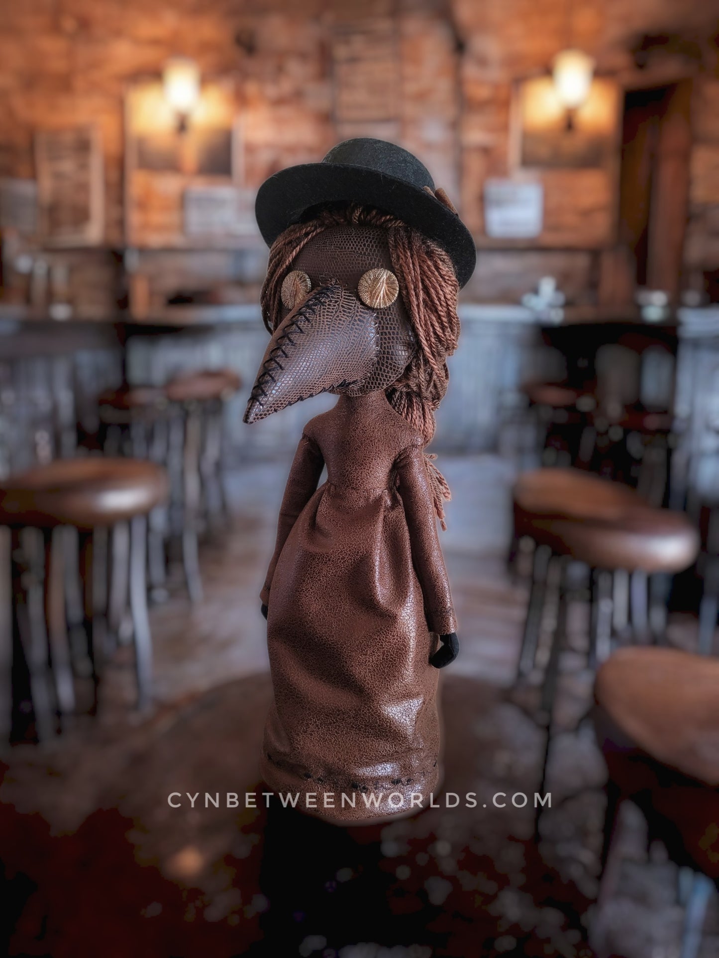 15" Frontier Plague Doctor Doll (Brown)