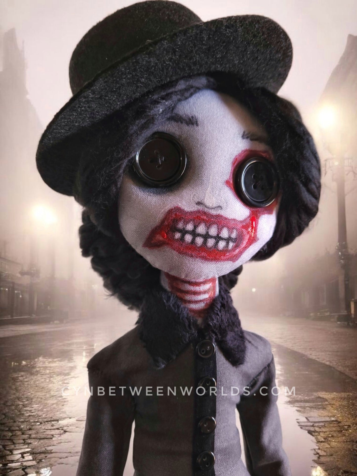 15" Handmade Edwardian Zombie Doll