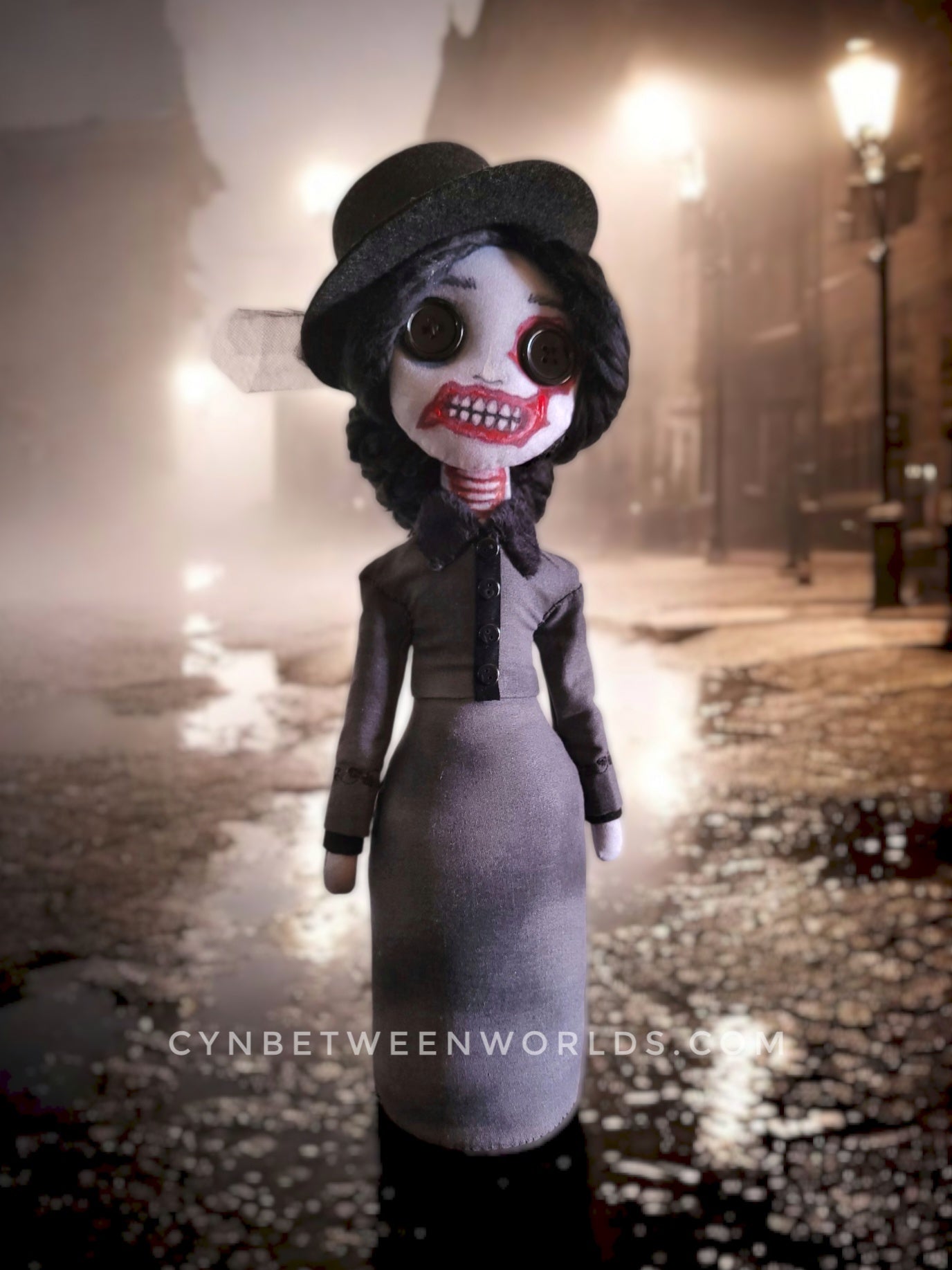 15" Handmade Edwardian Zombie Doll