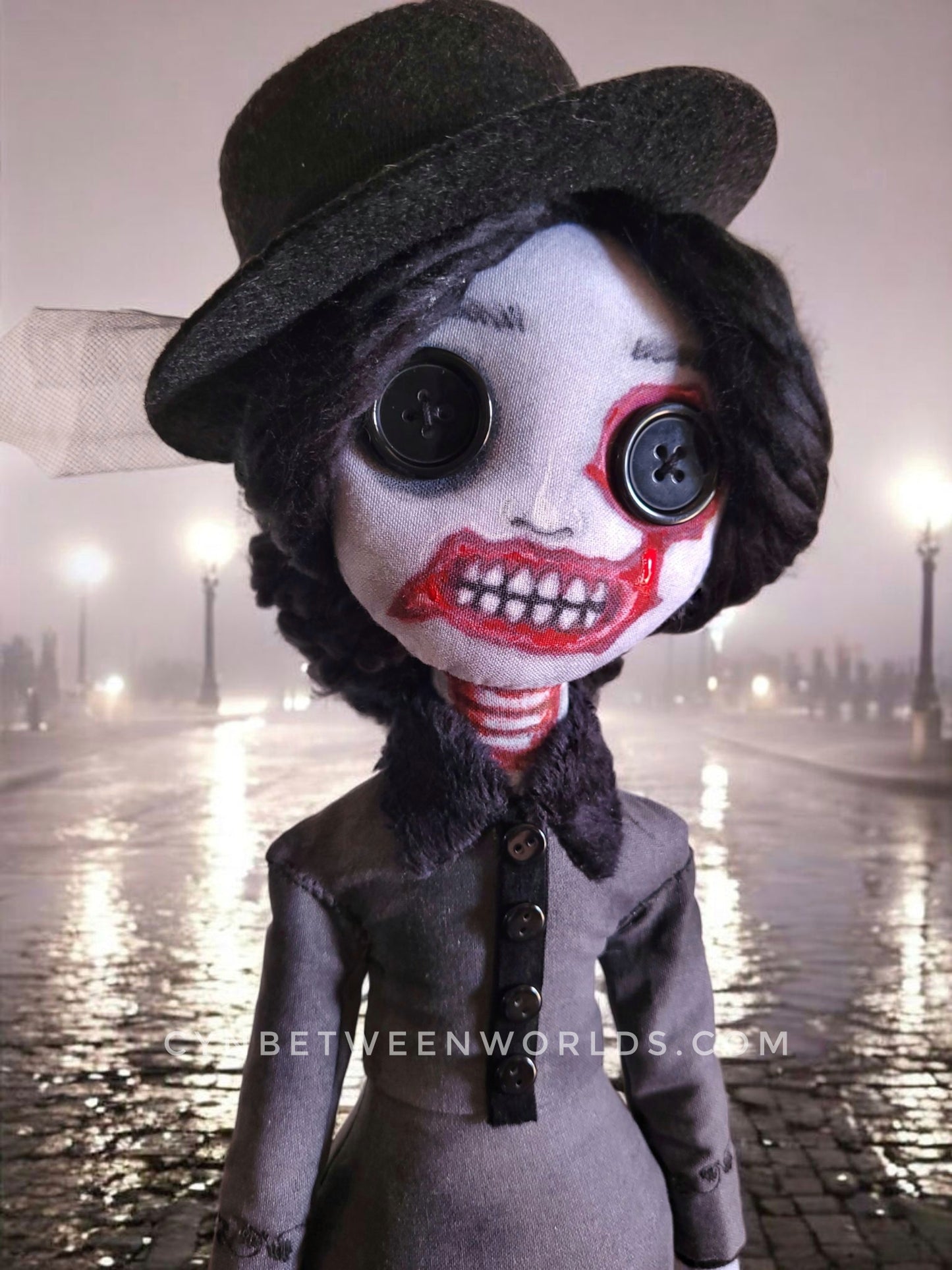 15" Handmade Edwardian Zombie Doll